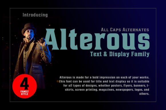 Alterous: A Bold Vintage Font for Creative Expression