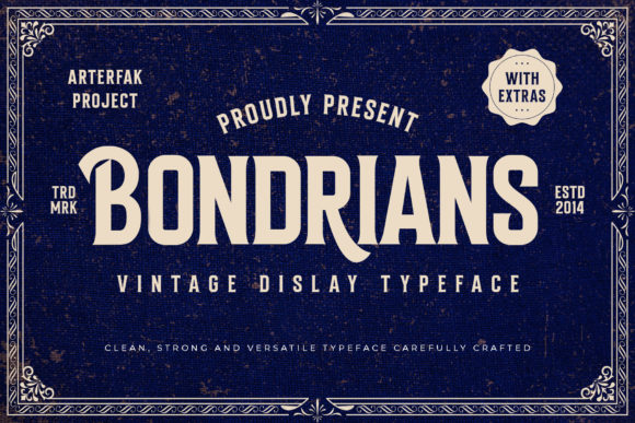Discover the Charm of Bondrians: A Vintage Display Font for Creative Expression